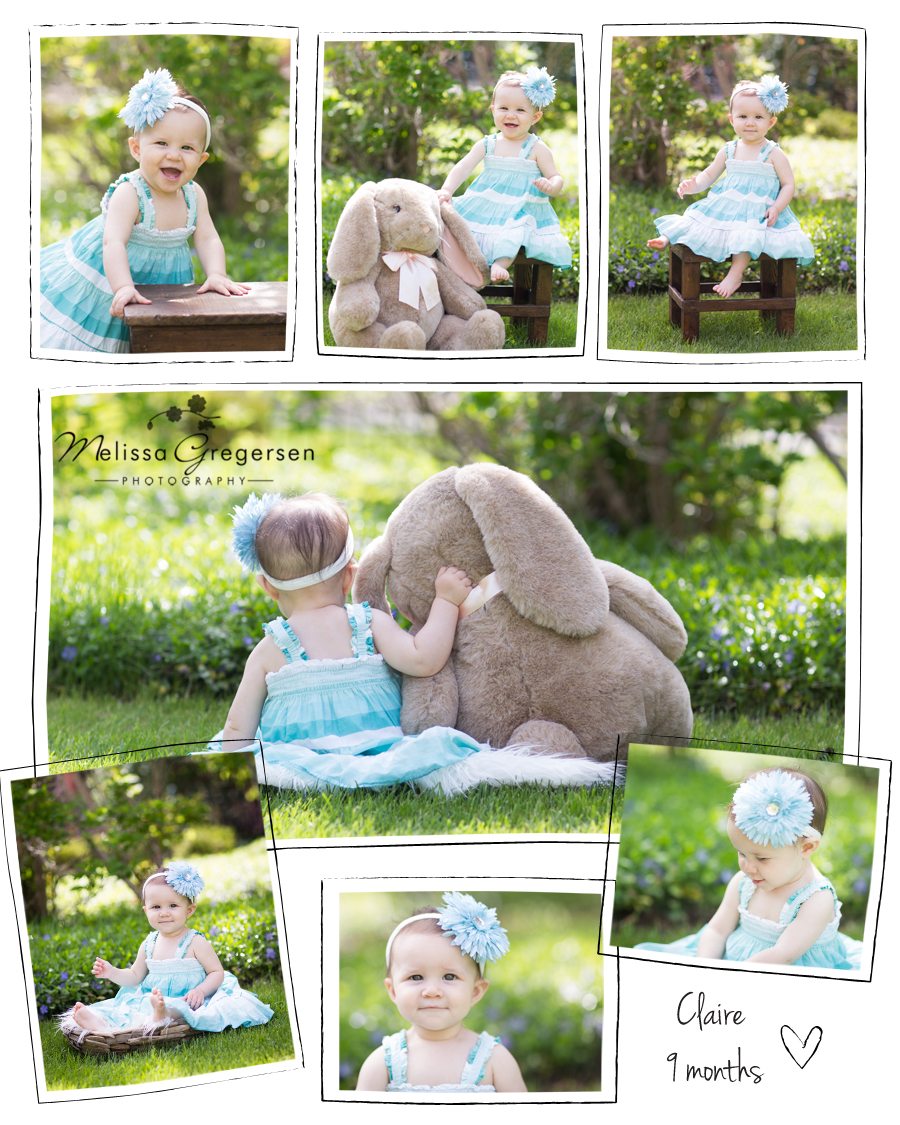 Claire is nine months old! {Kalamazoo Baby Photography} - Gregersen  Photography, image size:900x1125