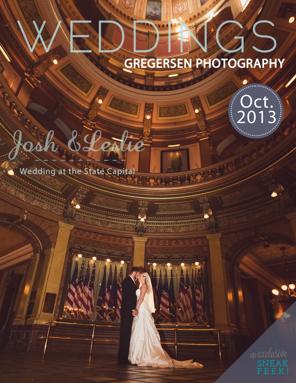 Lansing Michigan State Capitol Wedding Photographer