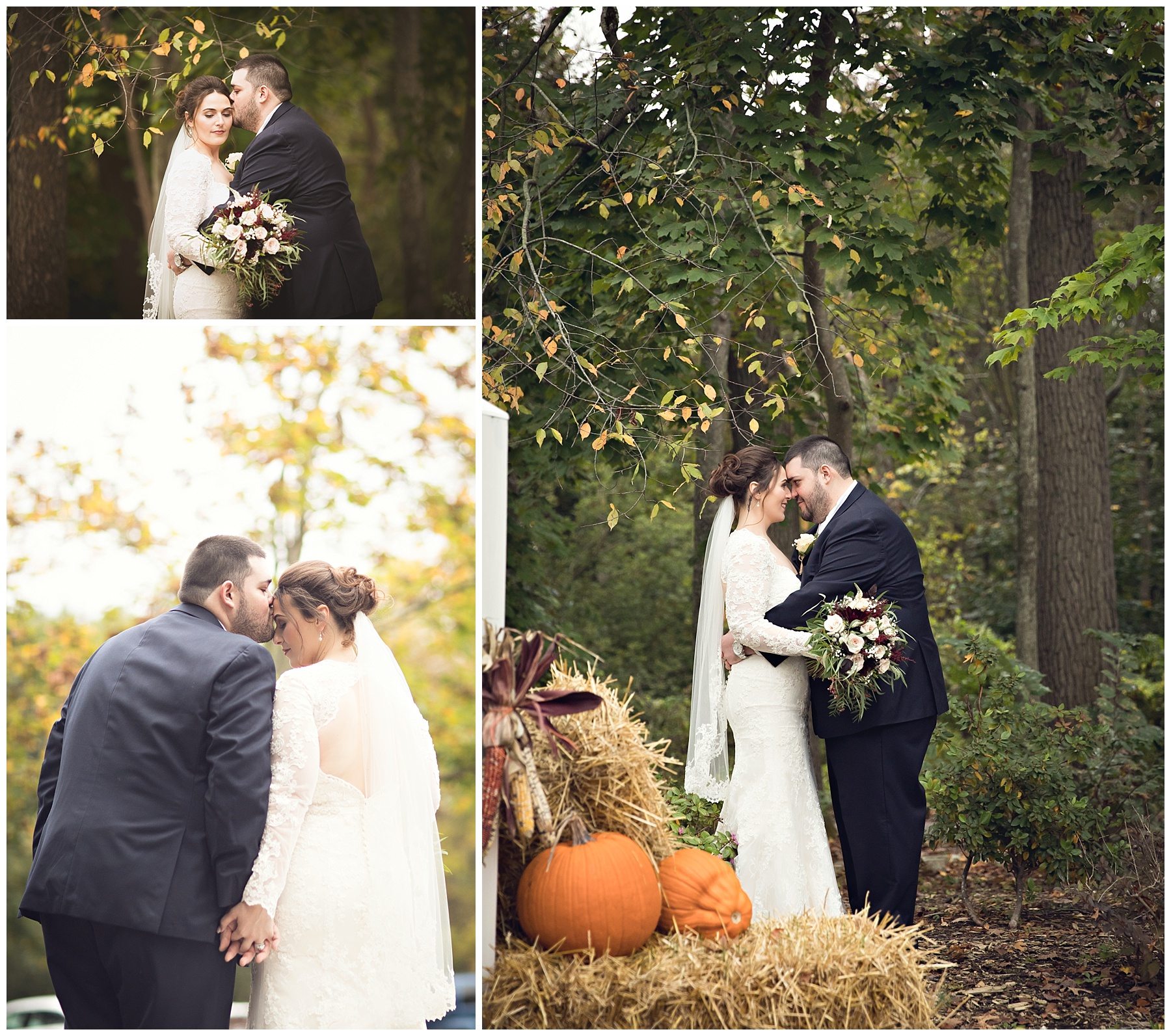 Fall Colors for bride and groom wedding at Bay Pointe Inn on Gun Lake photographed by Melissa Gregersen Photography