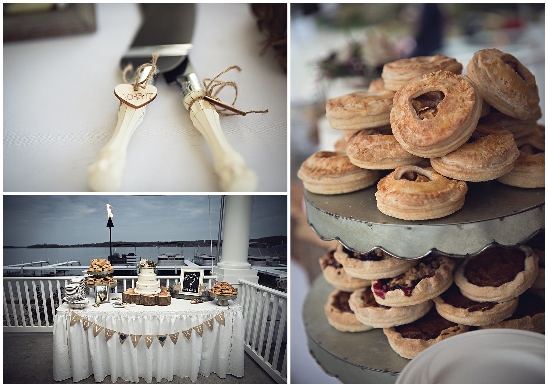 Dessert table details at Bay Pointe Inn on Gun Lake photographed by Melissa Gregersen Photography