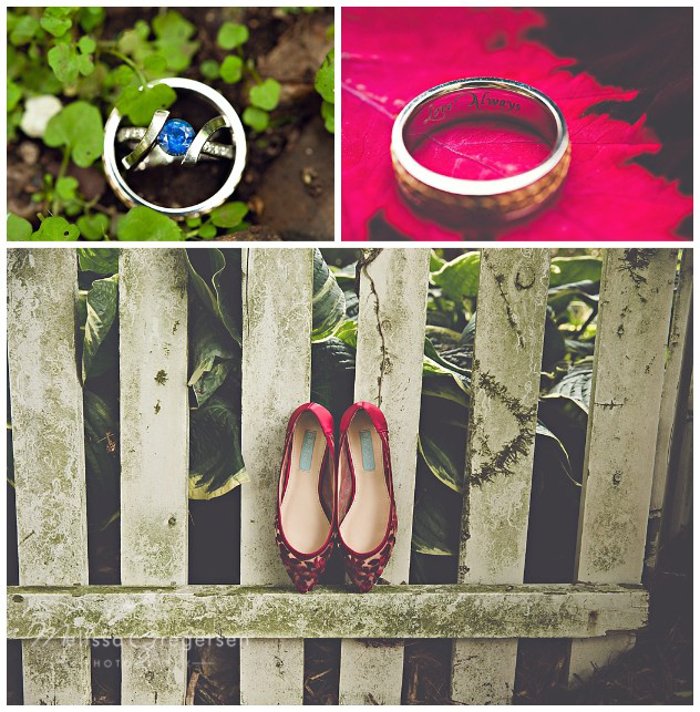 Rings and shoes. It's all in the details!