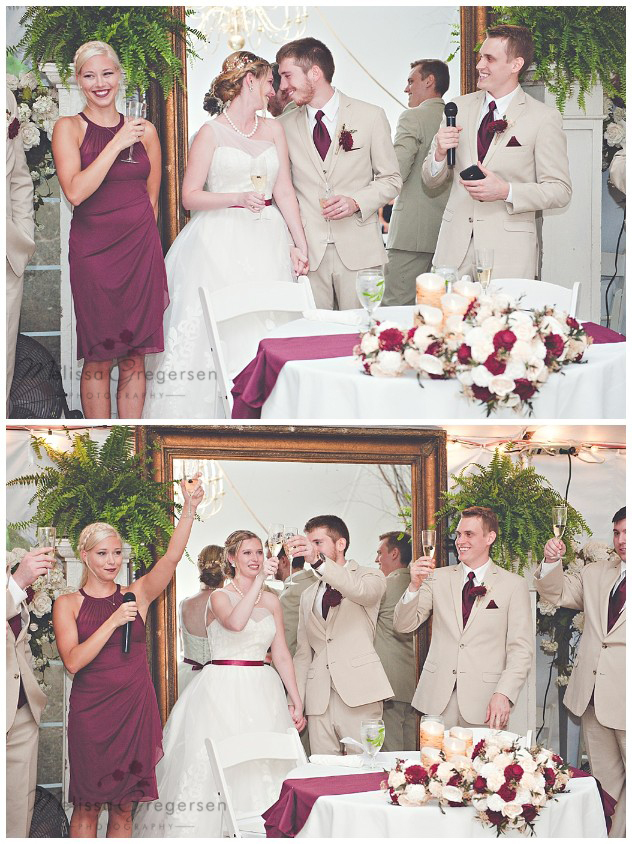 Maid of honor and Best Man had the BEST speeches!