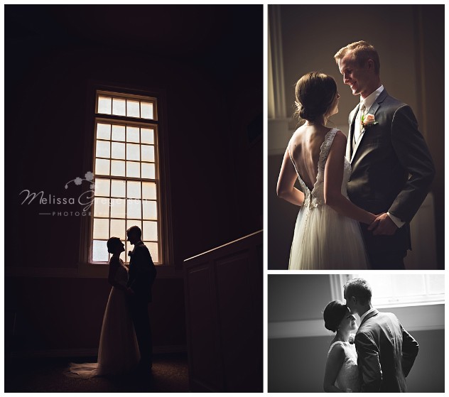 Magical light coming through the stained glass of the church helped create magical images of the bride and groom