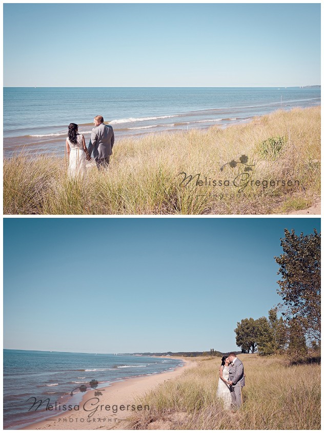 Beautiful weather equals wedding portraits at the beach!