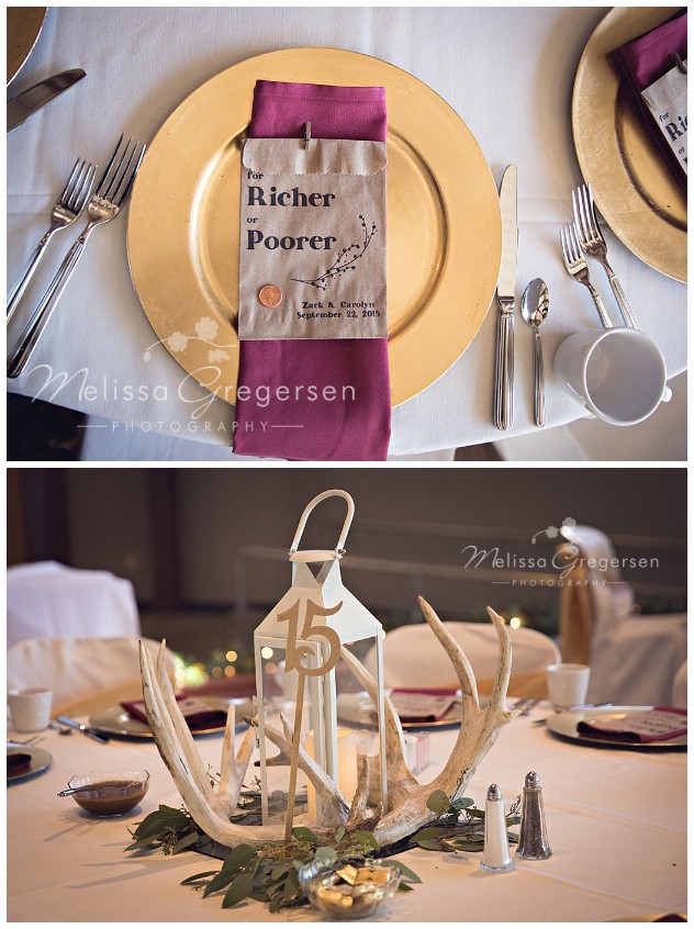 Wedding table details were just beautiful!