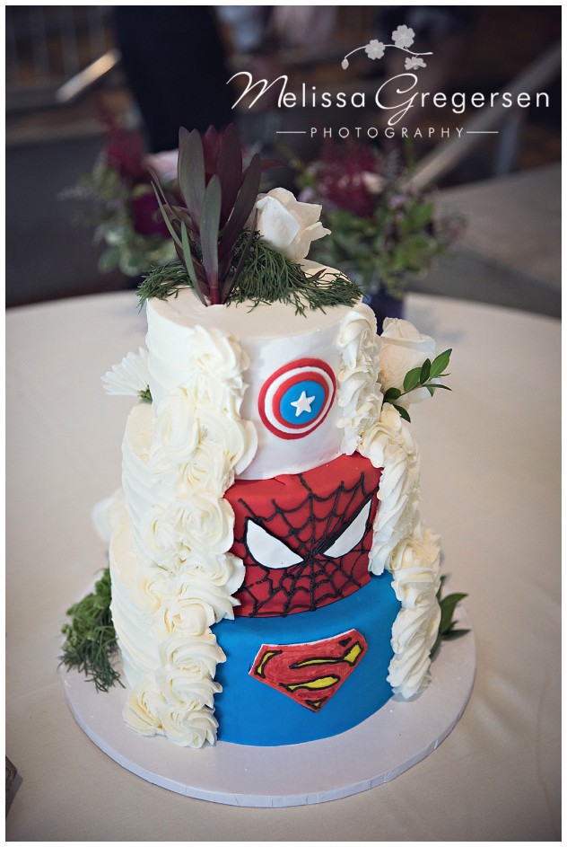 Wedding cake perfection, Super hero style.