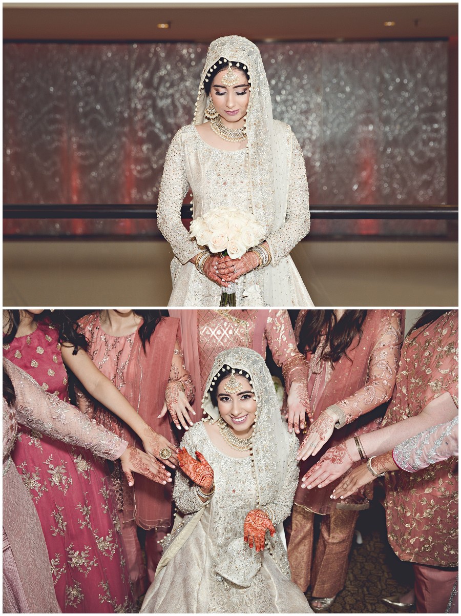 Gorgeous bride in ivory wedding dress Pakistani Wedding in Kalamazoo Michigan Gregersen Photography